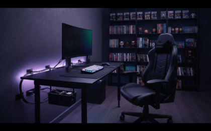 gaming cable management black setup
