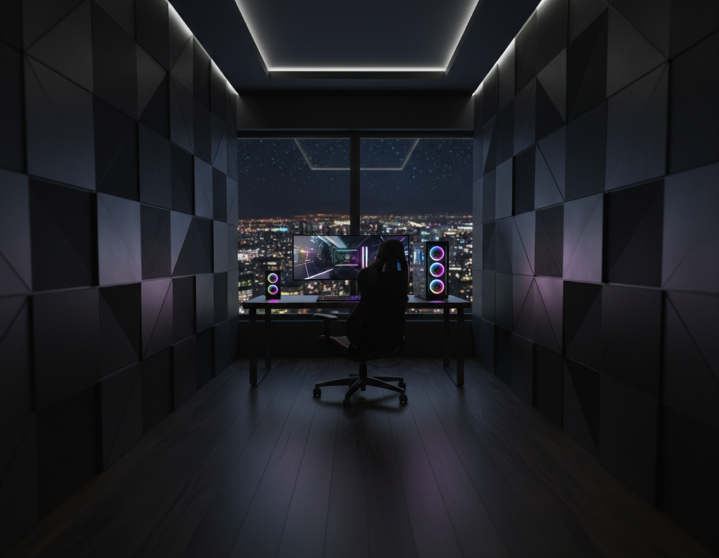 How to Combine Acoustic Panels With a Dark Gaming Theme Without Ruining the Style