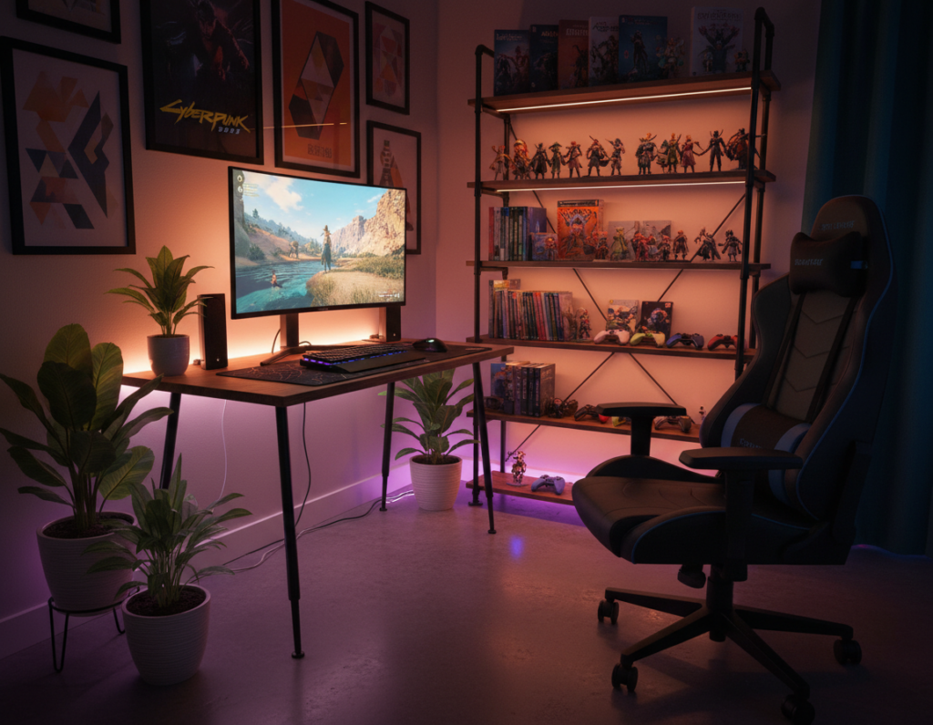 Creative Corner Decoration Ideas for Empty Spaces Near Gaming Setups