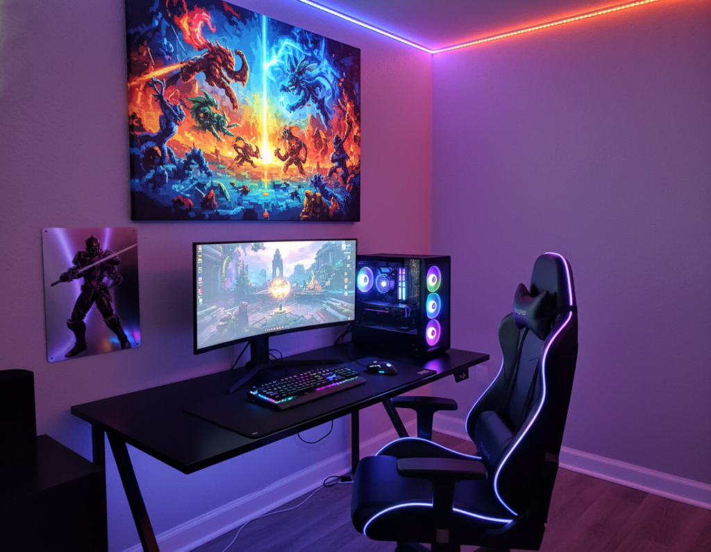 Canvas Prints vs Metal Posters for Modern Gaming Rooms