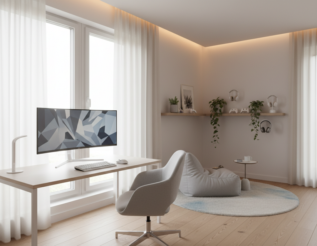Gaming Rooms Inspired by Scandinavian Interiors and Soft Neutral Colors