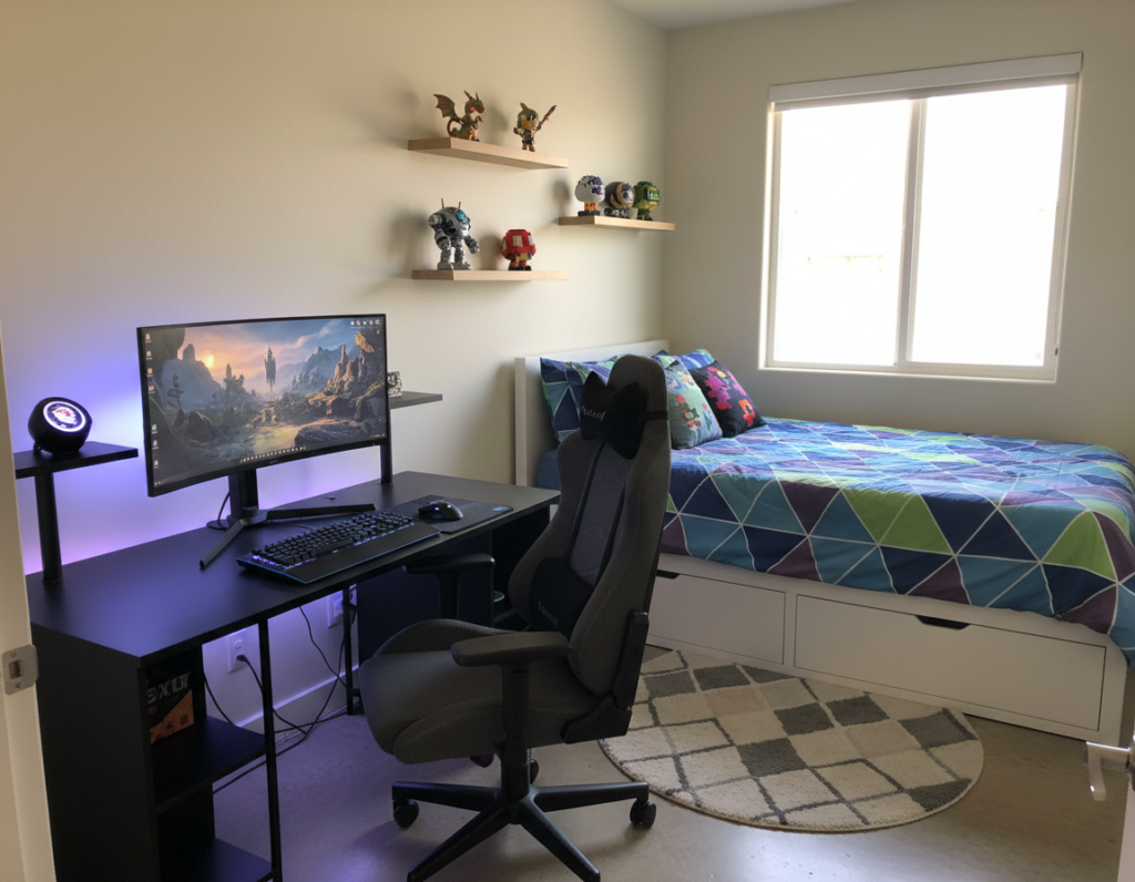 Smart Furniture Choices for Tiny Bedrooms With Full Gaming Setups